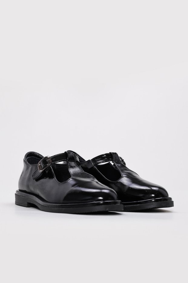 Black Patent Leather Genuine Leather Thermo Sole Casual Women's Shoes Tg0924626140612