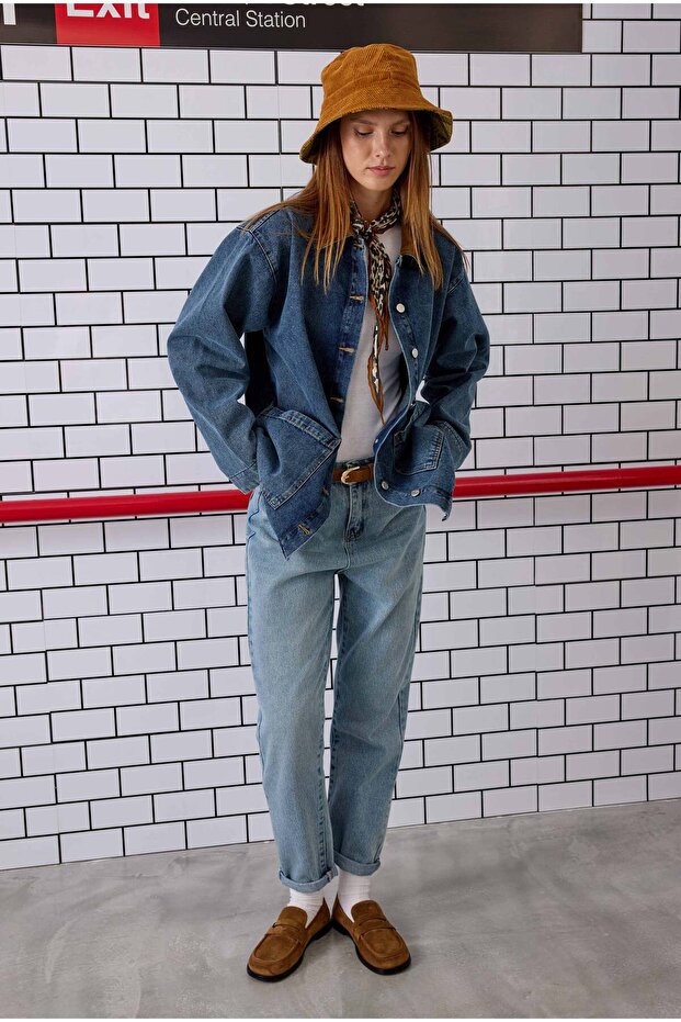 Denim Barn Ceket - 3