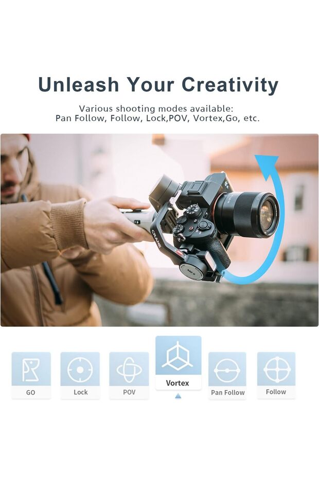 Crane M2S Gimbal Stabilizer for Mirrorless Camera Action Camera and Smartphone, Upgrade with - 4