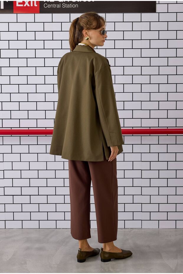 Ribbed Midi Pants Bitter Brown - 2