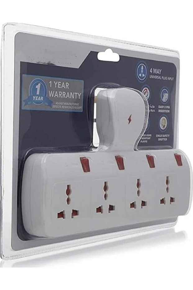 4 Way Plug Universal T Socket - 1