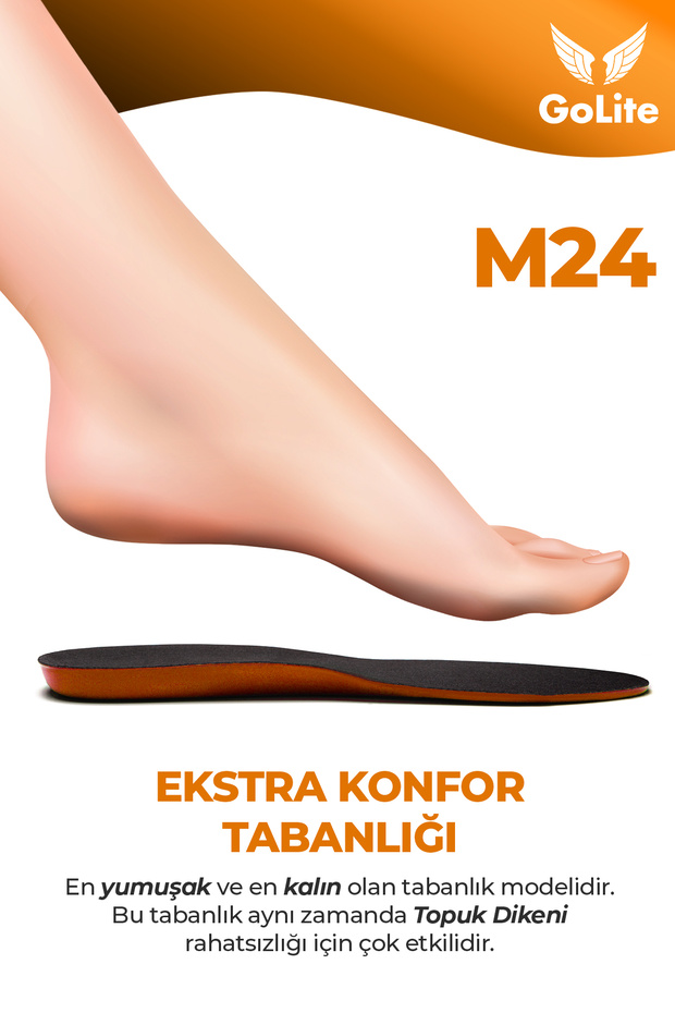 Extra Konfor Ayakkabı Tabanlığı, Memory Foam Hafızalı Topuk Dikeni Iç Tabanlığı - M24 Insole - 4