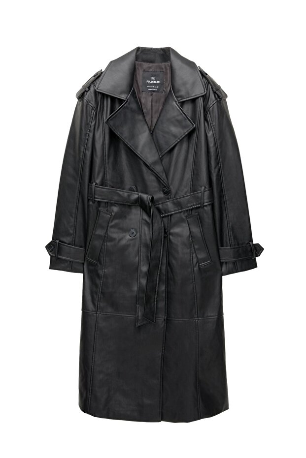 Suni deri trençkot - 6