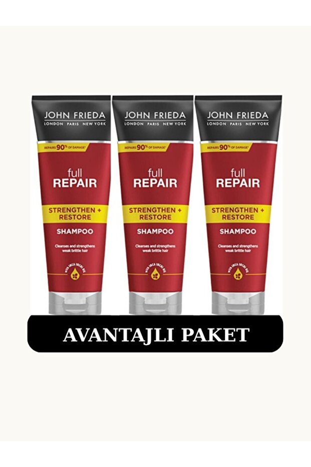 Hassas Ve Hasar Görmüş Saçlar İçin Onarıcı Şampuan 250 ml 3 Adet - 2