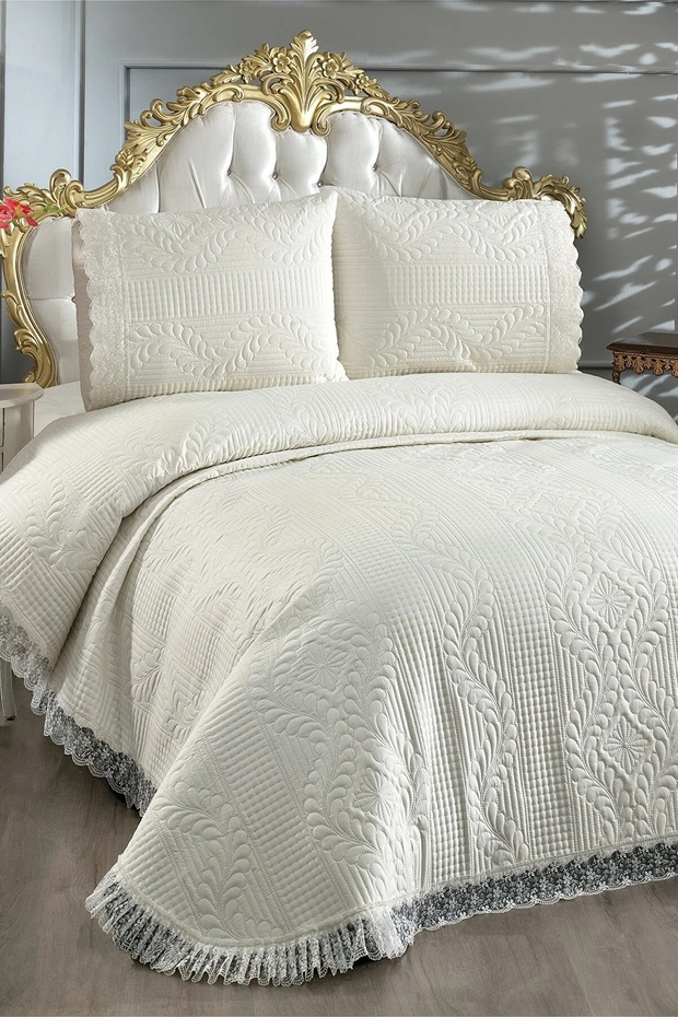 Yatak Örtüsü, Çift Kişilik Yatak Örtüsü - Beyaz - 1