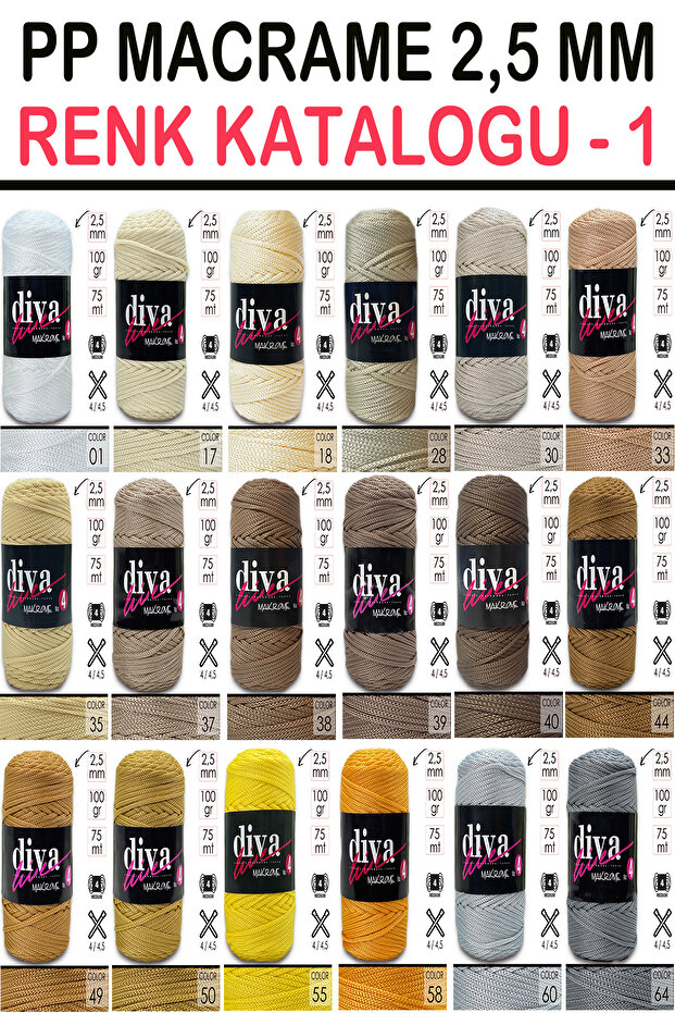 Diva Makrome İpi Kalın (No:4) 171 - 2