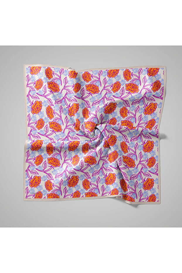 Natural Patterned Scarf - 1