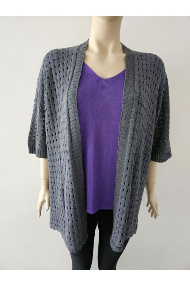 Merserize V Yakalı Bluz - 4