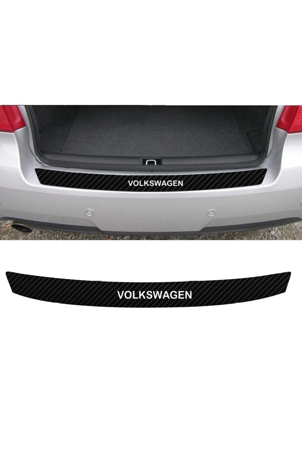 Accessory Auto Rear Bumper Trunk Protector Sticker Compatible For Volkswagen T-Roc 92*7 Cm