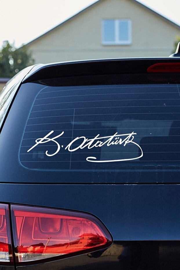 Kemal Atatürk Signature Auto Sticker White 25*6.8 Cm
