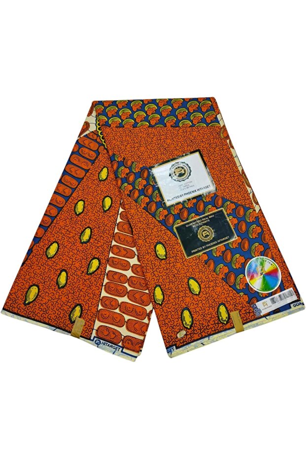 African Fabric 100% Cotton Hitarget Wax 6 Yards (12702)
