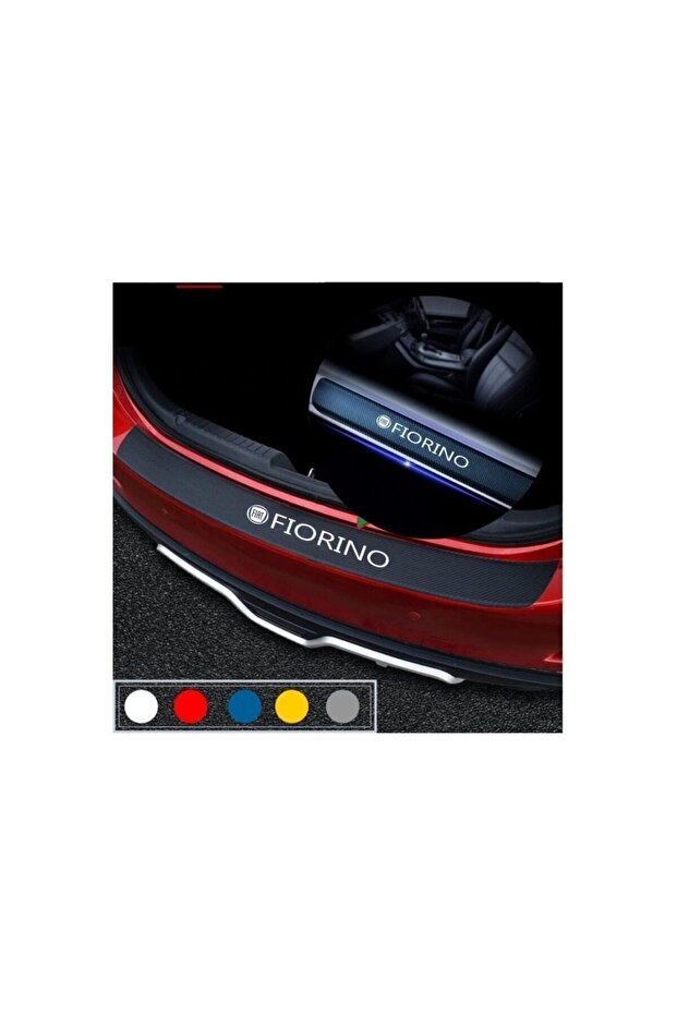 Accessory Auto Luggage And Door Threshold Sticker Set Carbon Compatible For Fiat Fiorino
