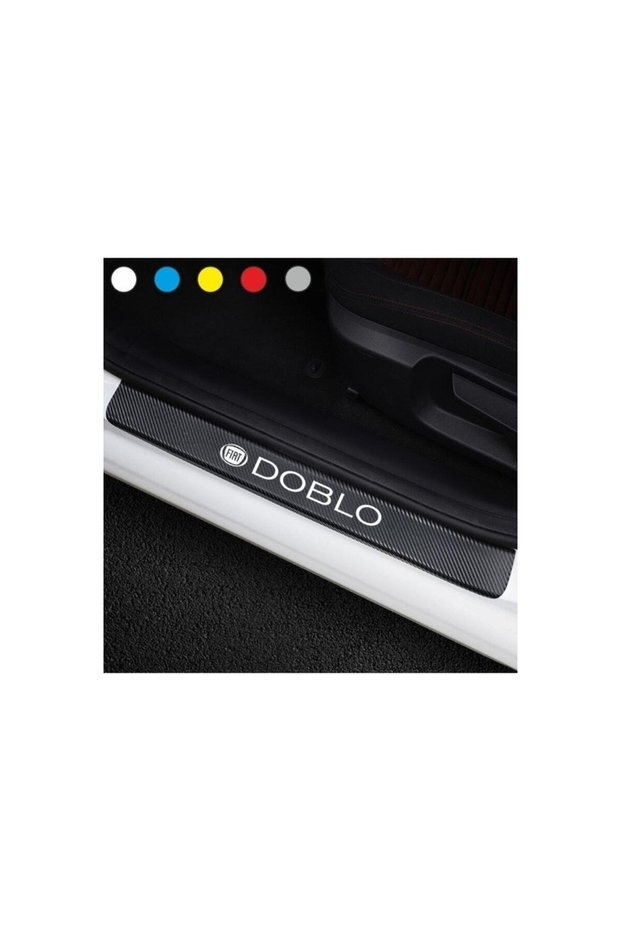 Carbon Door Sill Sticker for Fiat Doblo (4 Pieces)