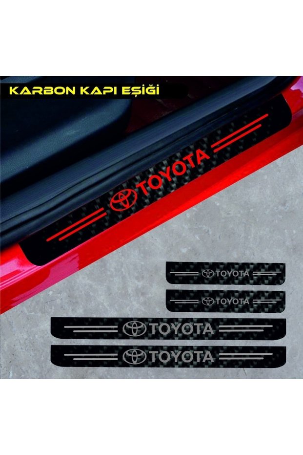 Toyota Starlet Carbon Door Sill Auto Sticker 4 Pieces