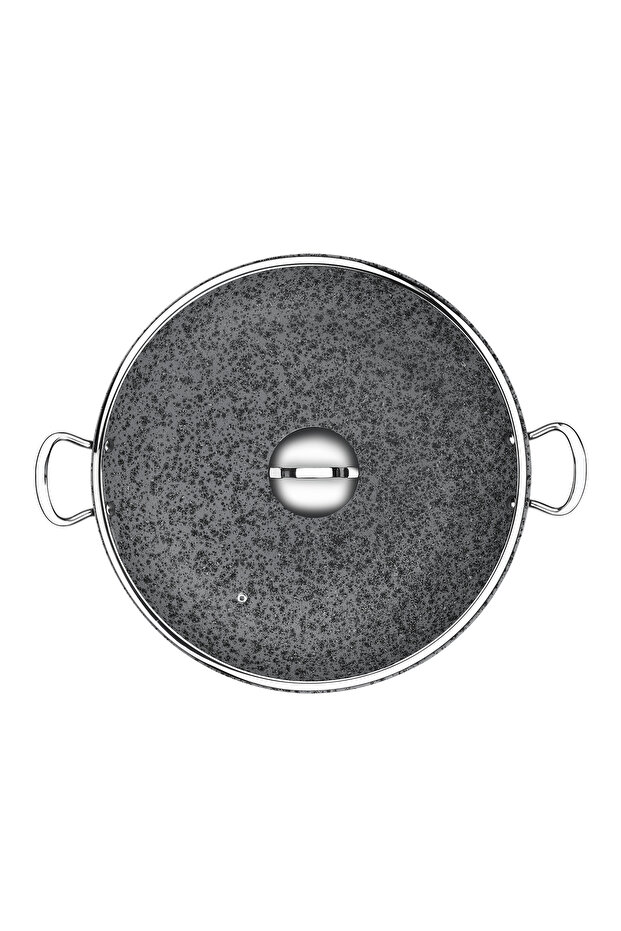 وعاء طهي حجري 38 سم مقاوم للخدش وغير قابل للاحتراق وغير لاصق للطهي بالحث - 3