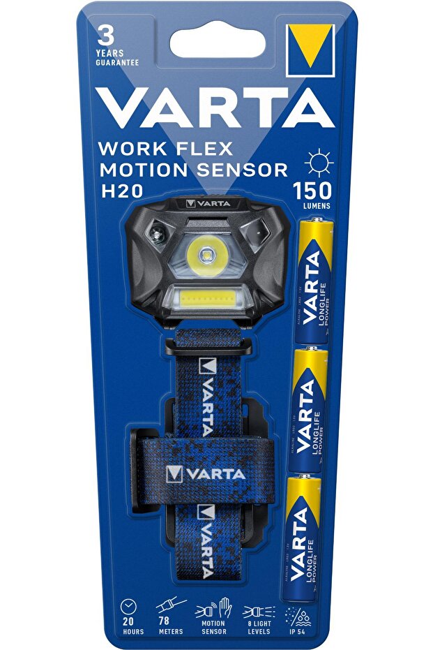 Work Flex Hareket Sensörlü Kafa Feneri H20