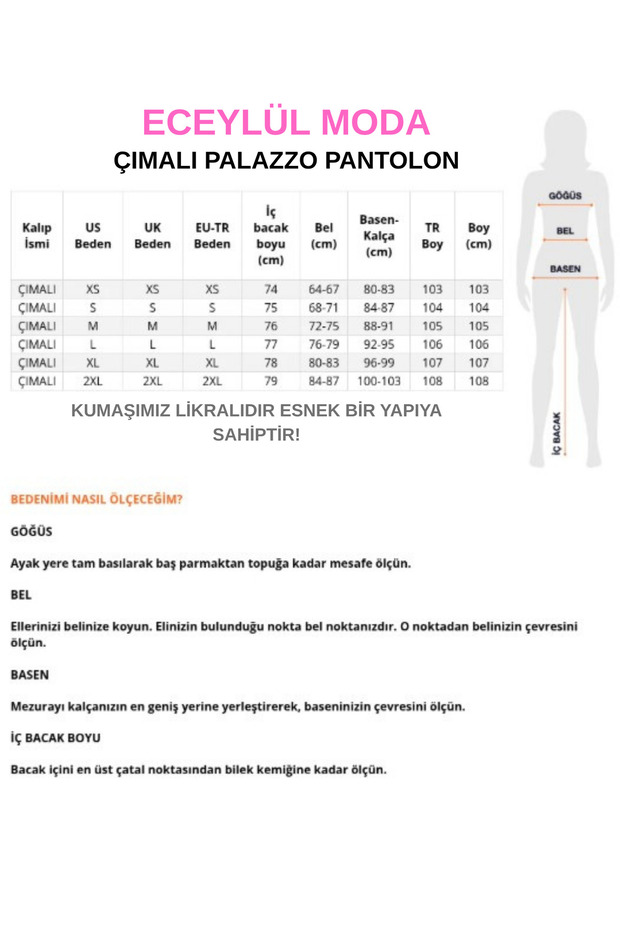 SCUBA KREP ÖNÜ ÇIMALI PALAZZO PANTOLON(kısa süreligine lansman fiyatı) - 4