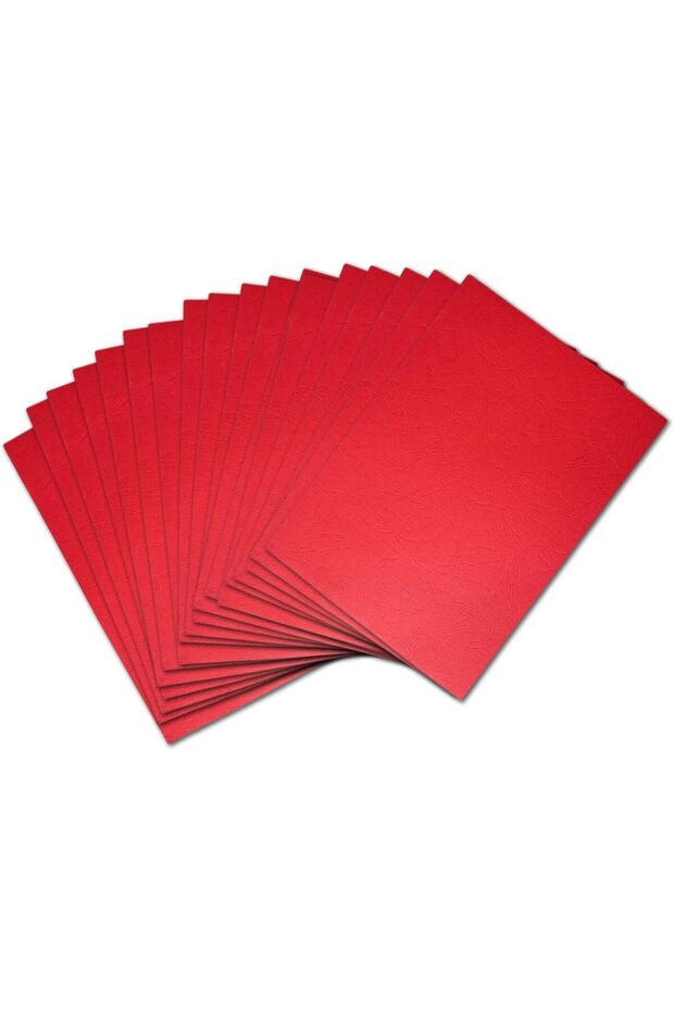 [100 Pack] Red Binding Cover A4 230 GSM – Protective Sheets for Comb & Wire Binding Machines - 6