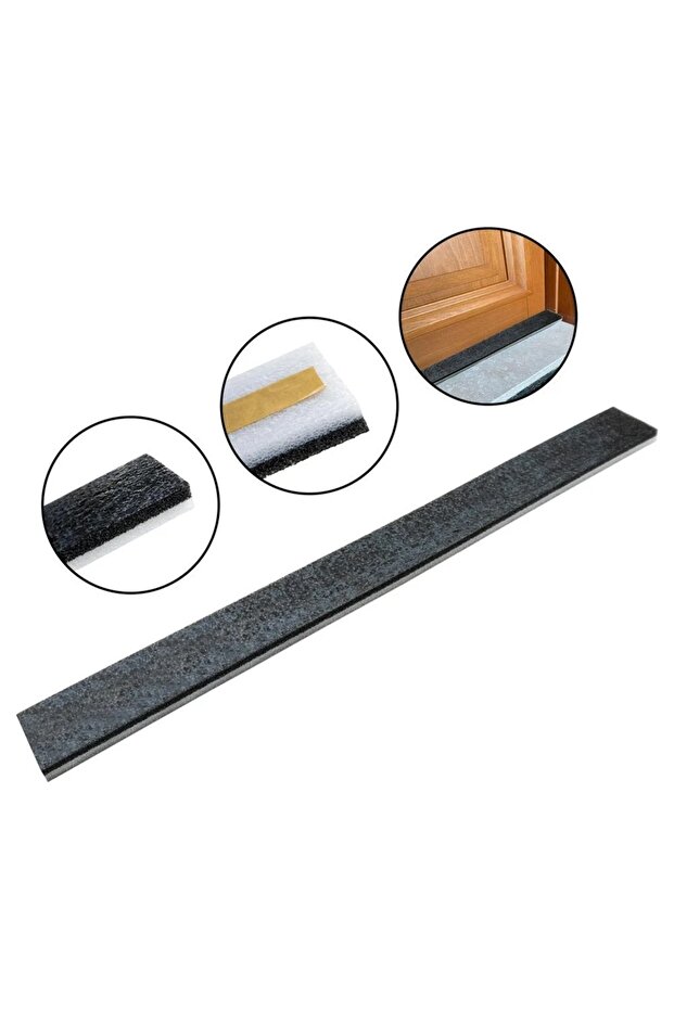 Yapışkanlı Kapı Altı Isı Yalıtım Süngeri Eşik Süngeri Sert 4 Adet - 7