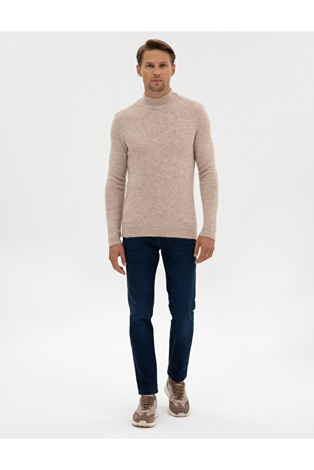 Navy Blue Slim Fit Jean Trousers 50315281-Vr033