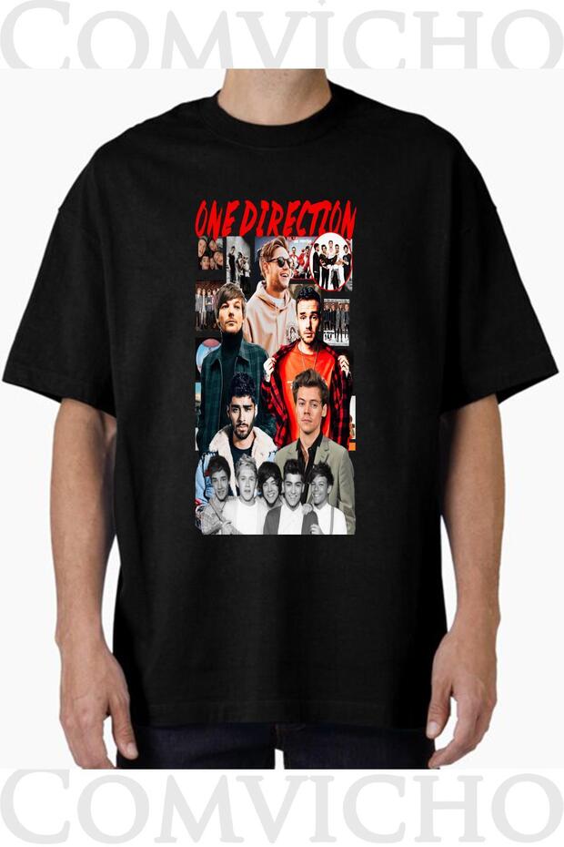 Unisex One Direction V1 Design Printed Oversize T-Shirt