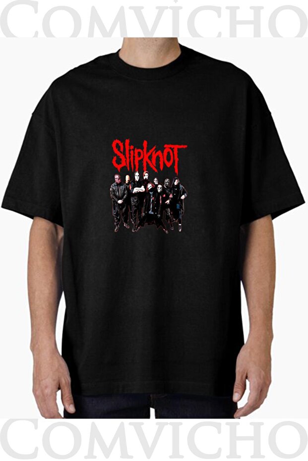 Unisex Slipknot V1 Design Printed Oversize T-Shirt