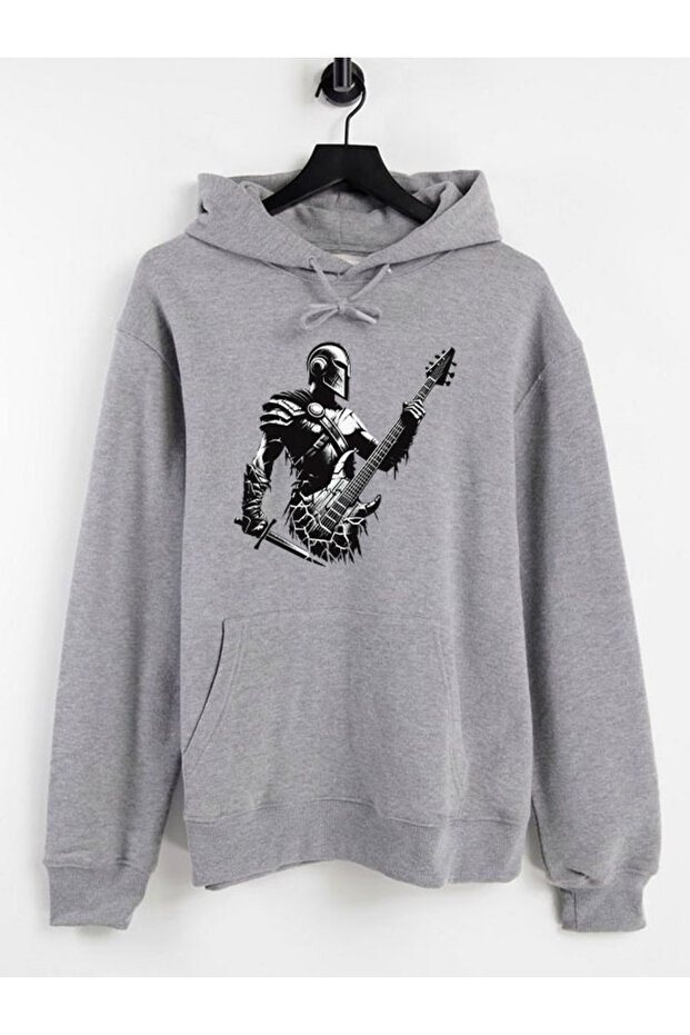 Gladiator Printed Hooded Gray Sweatshirt - 1