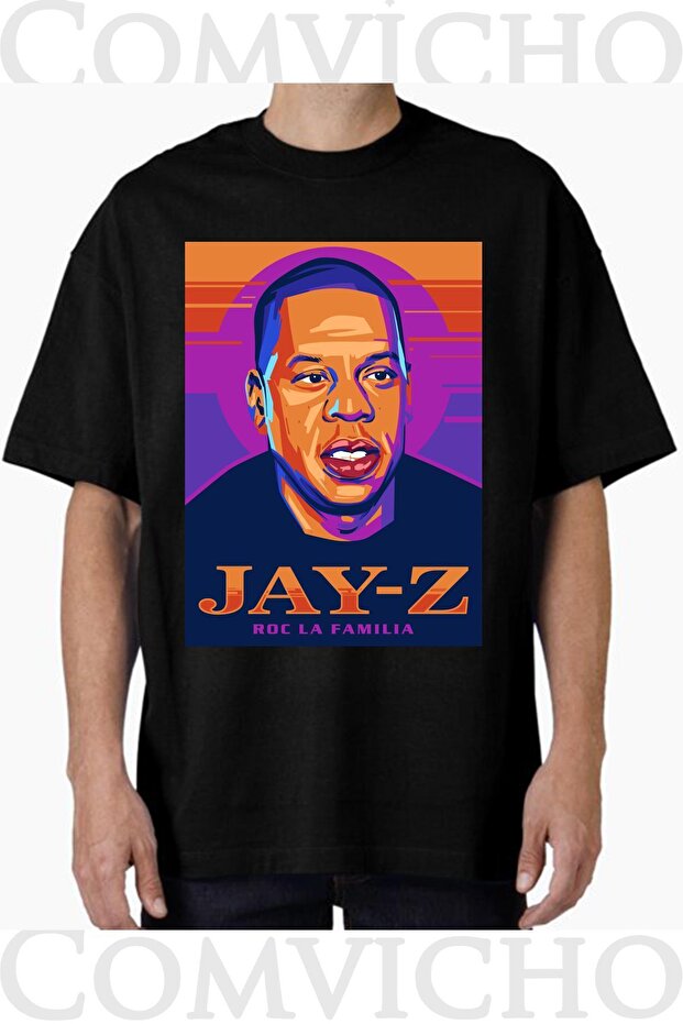 تي شيرت مطبوع بتصميم Jay Z v1 للجنسين