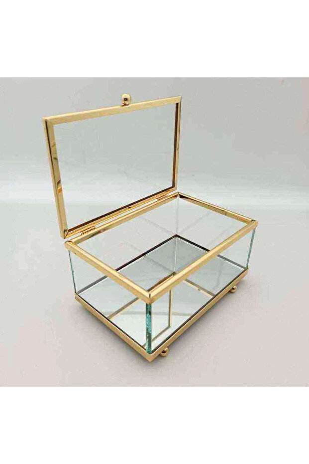 صندوق الورد صندوق ديكور 15x10x7 سم ذهبي
