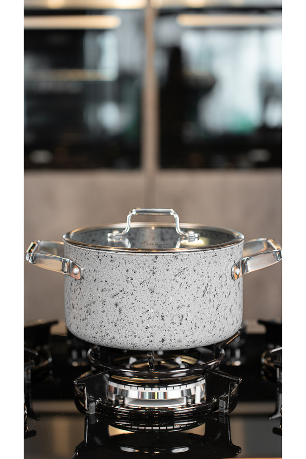 Stone-Age 22 cm Non-Scratch Fireproof Non-Stick Induction Deep Pot - 5