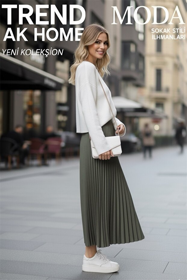 PİLİSELİ DERİ GÖRÜNÜMLÜ ETEK - 5