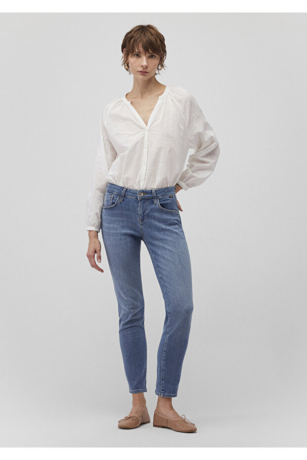 Ada Casual Vintage Indigo Blue Jean Trousers 1020534721