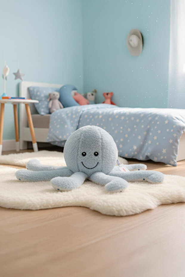 Cute Plush Octopus Toy Sea Creature Figure Gift Ice Blue