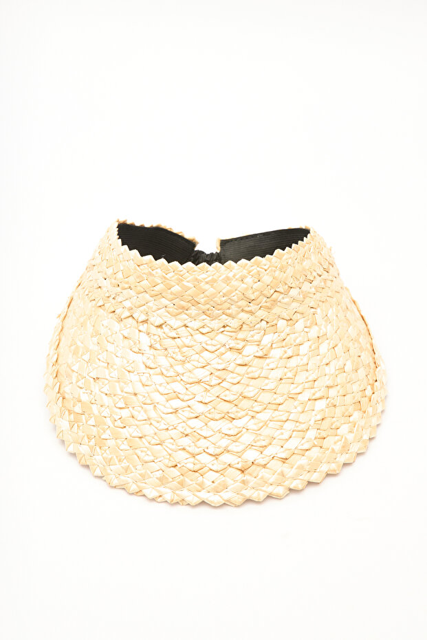 Straw Visor Hat Beige - 3