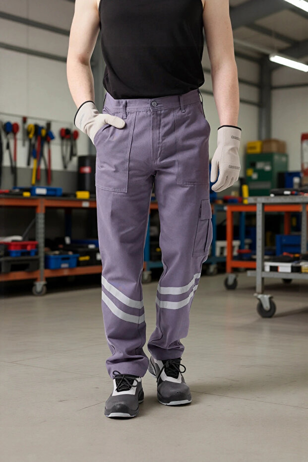 Cotton Is Safety Pants Summer Royal Summer Reflective Work Pocket Lightweight