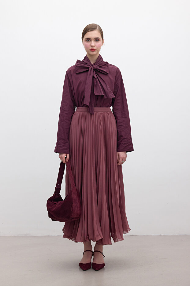 PLİSELİ ETEK GÜL KURUSU - 1