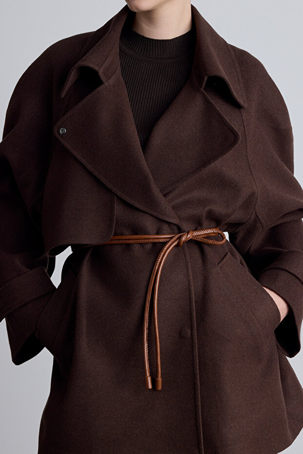 Pasek ze skóry kameleonowej ze sznurkiem - krawat - 1