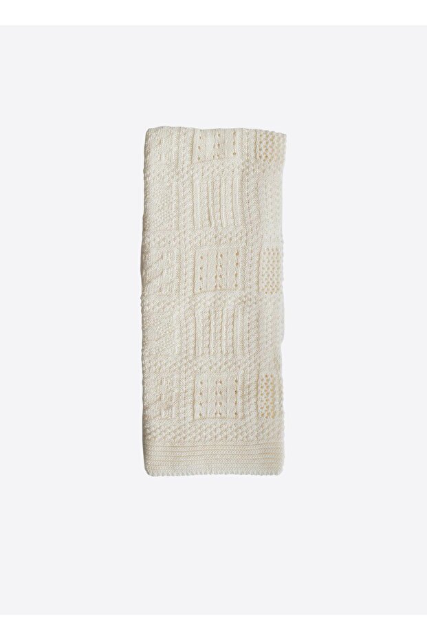 Organik Triko Panel Battaniye Natural - 2