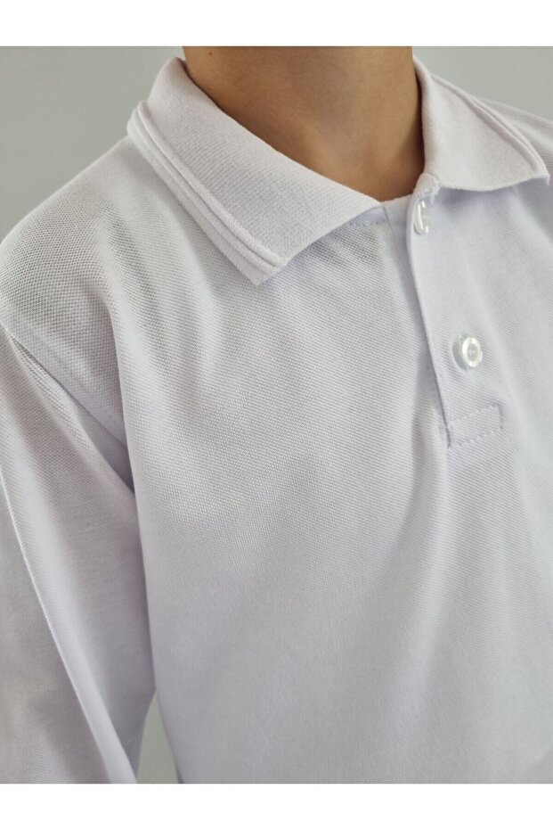 LONG SLEEVE, 100% COTTON, POLO COLLAR TSHIRT FOR SCHOOL AND DAILY USE