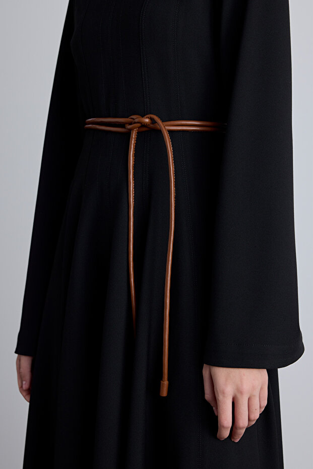 Pasek ze skóry kameleonowej ze sznurkiem - krawat - 5