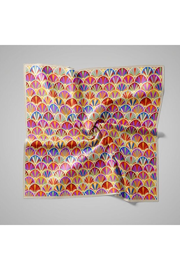 Natural Patterned Scarf - 1