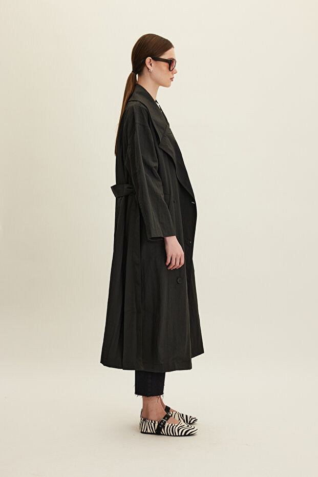 JUDE OVERSIZE TRENÇKOT ANTRASİT - 5