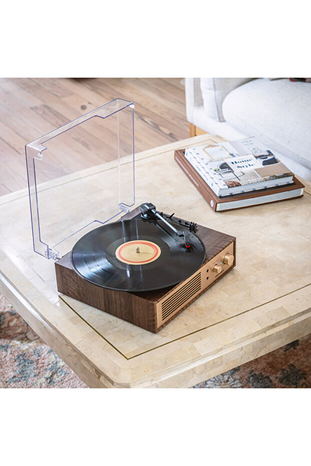 Miles Bluetooth Bağlantılı Vintage Görünümlü Plak Çalar, Pikap - 4