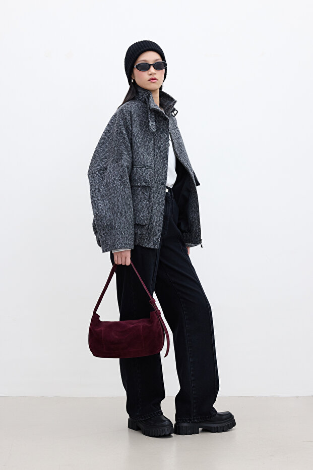 Anthracite Chelsea Bomber Coat - 2