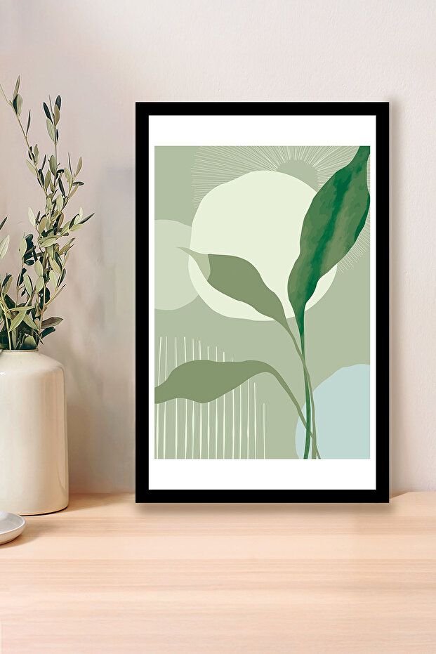 1 Adet Antrasit Mdf Zeminli Açık Bej Spiral Mdf Çerçeve Görünümlü Mdf Tablo - 2