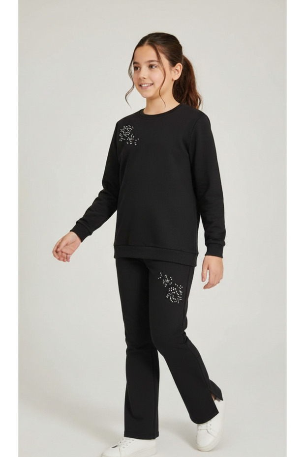Girl's Tracksuit Set - 2-Piece Top and Bottom