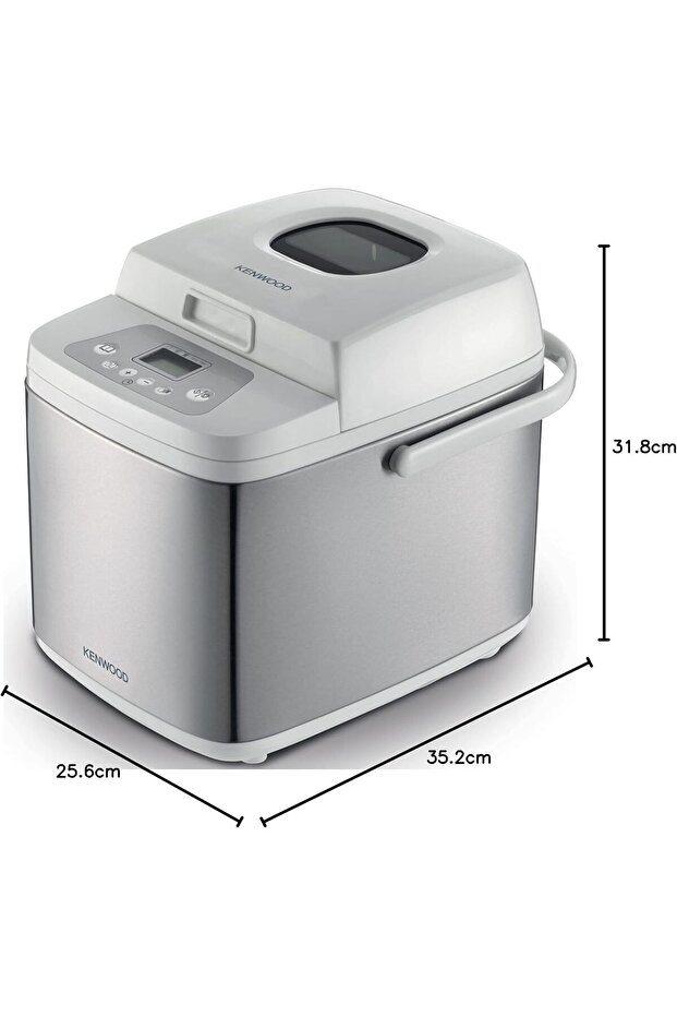 19-in-1 Automatic Bread Maker with Digital Timer, 19 Programs, and 15-Hour Delay – White/Silver - 6