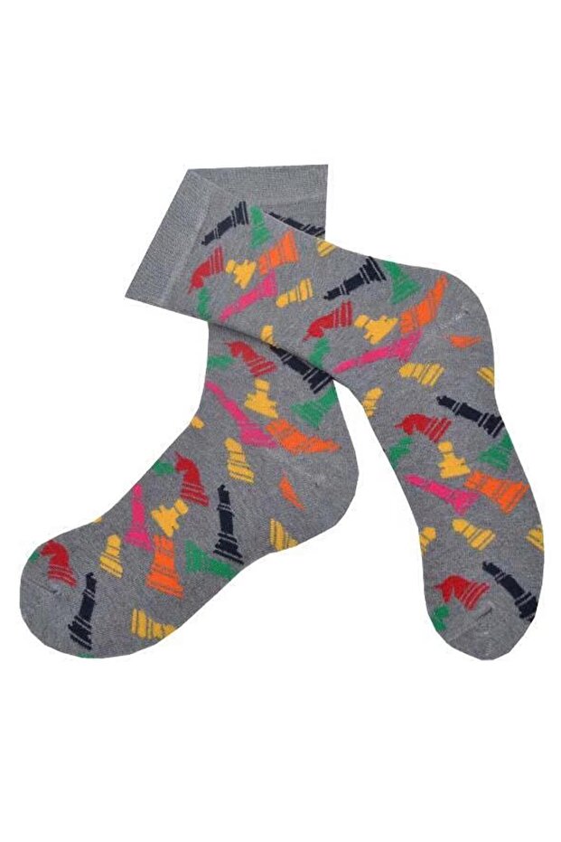 Chess Patterned Socks Men's Long Socks Clb - 1