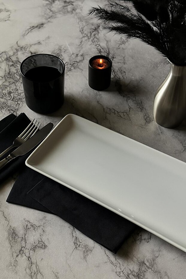 طبق تقديم مستطيل الشكل من دنورت سبورت مقاس 35×15 سم (مع شعار)