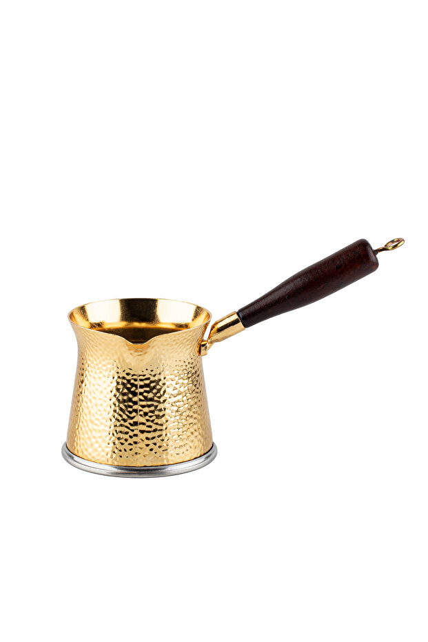 Telveli 5 Kişilik Ahşap Saplı Döküm Cezve - Mıknatıslı Ocaklara Uyumlu - 4